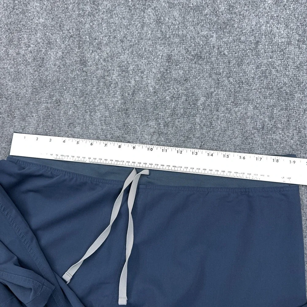 FIGS Livingston Basic Straight Leg Scrub Pants Women's XL Blue Medical‎ Stretch